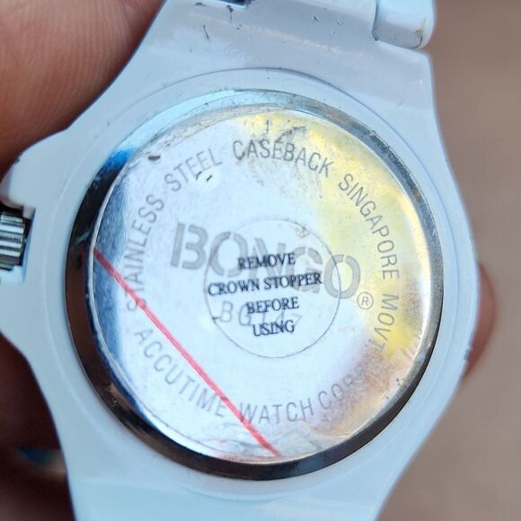 Bongo Quartz Rhinestone Accutime Watch Corp Watch - Picture 4 of 6